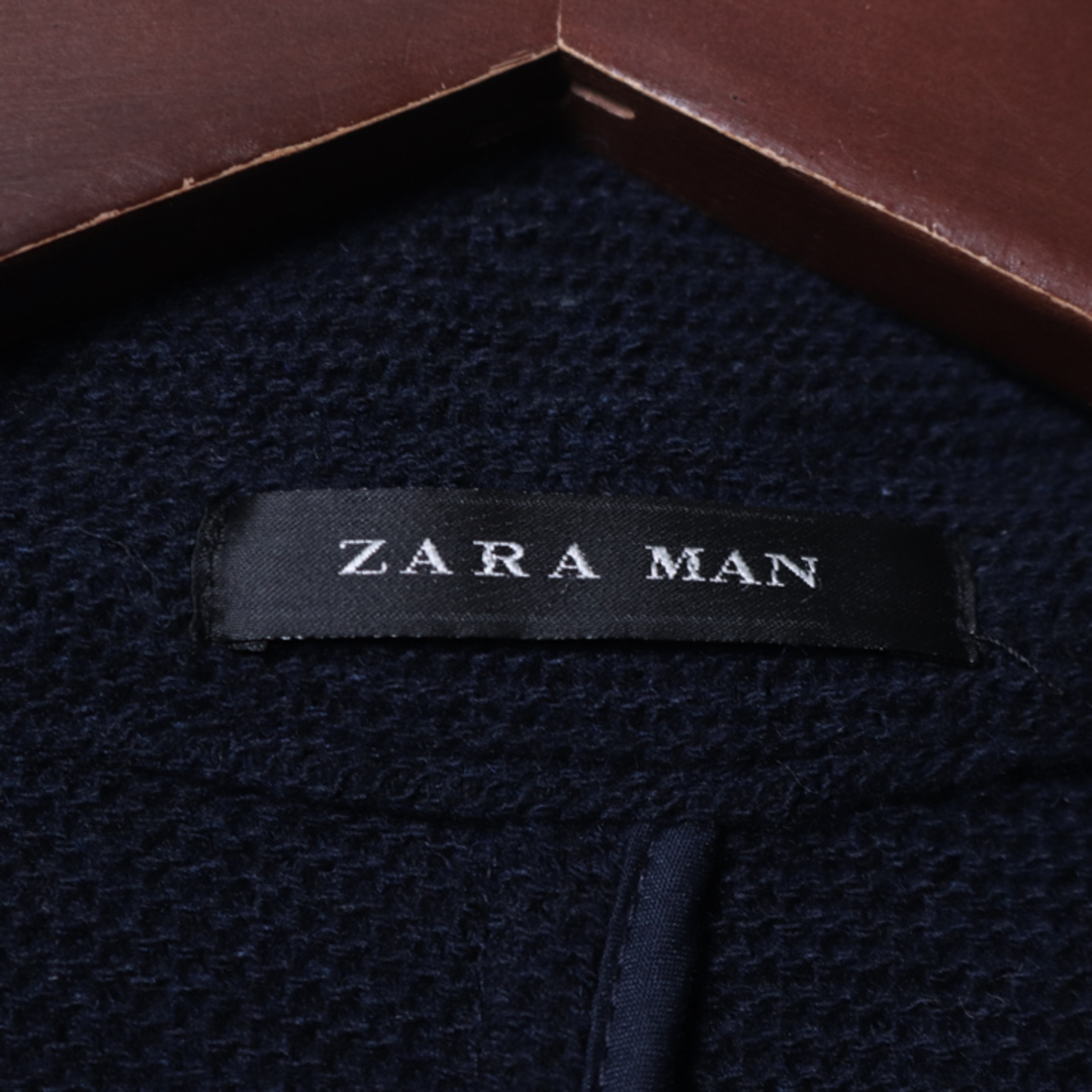 ZARA(ザラ)のザラ チェスターコート 無地 ロングコート アウター ウール混 L相当 メンズ フリーサイズ ネイビー ZARA メンズのジャケット/アウター(その他)の商品写真