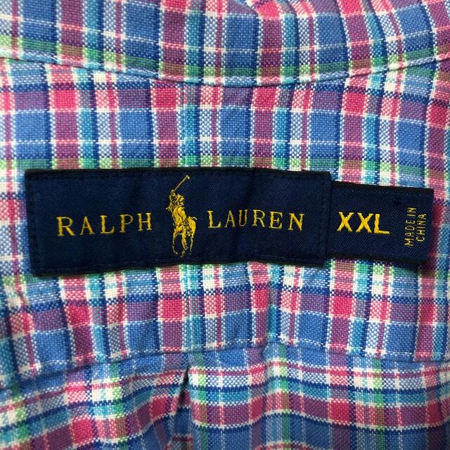 Ralph Lauren(ラルフローレン)の『ビッグサイズ』90s 古着 ラルフローレン チェックシャツ 2XL 刺繍ロゴ メンズのトップス(シャツ)の商品写真