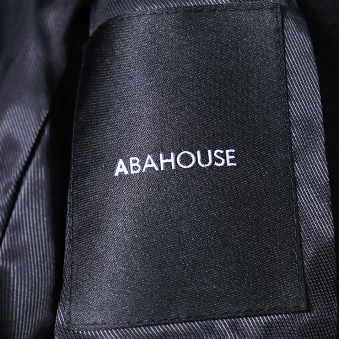 ABAHOUSE(アバハウス)のアバハウス ピーコート Pコート 無地 ジャケット アウター ウール混 メンズ 2サイズ ブラック ABAHOUSE メンズのジャケット/アウター(ピーコート)の商品写真