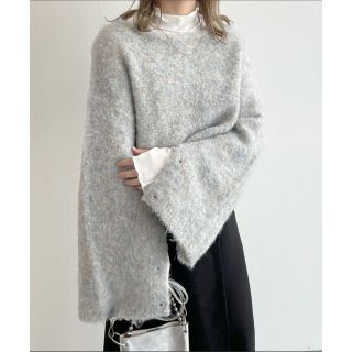 ダブルクローゼット(w closet)のwcloset ブークレ起毛オープンスリーブプルオーバー(ニット/セーター)