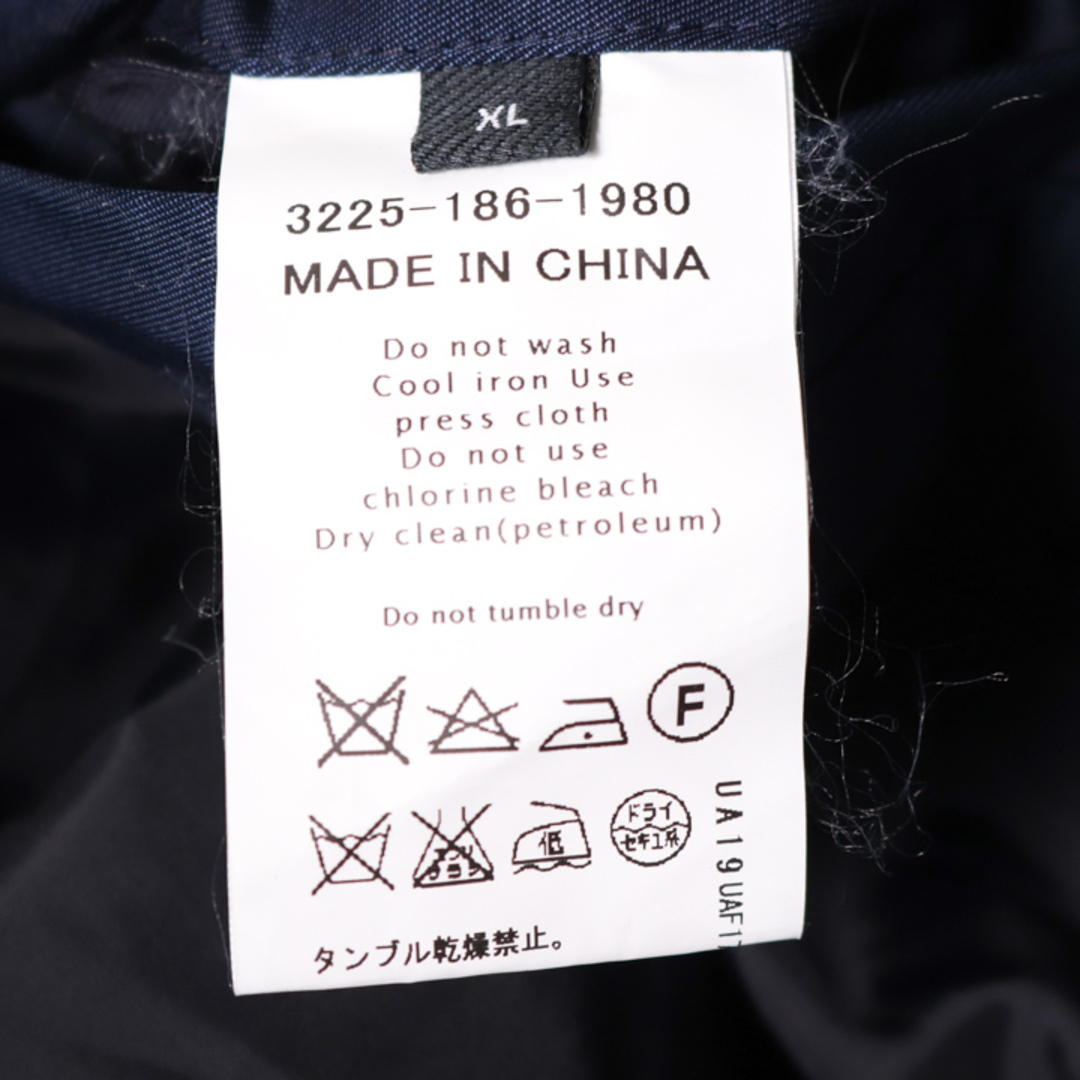 ユナイテッドアローズ ジップアップブルゾン スイングトップ 無地 アウター メンズ XLサイズ ネイビー UNITED ARROWS