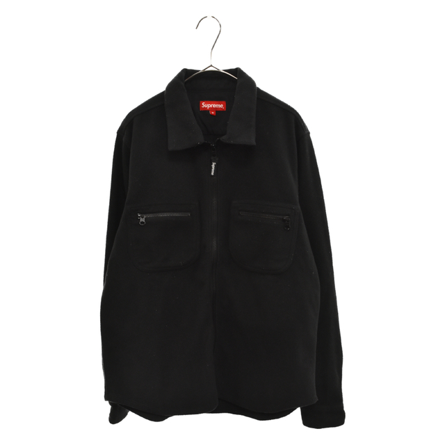 SUPREME シュプリーム 16AW Polartec Fleece Zip Up Shirt ポーラテック フリースジップアップシャツ  ダブルポケットフリースシャツジャケット ブラック | フリマアプリ ラクマ