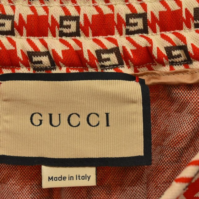 Gucci(グッチ)のGUCCI グッチ Gジオメトリック ジャカード サイドライン スカート オレンジ 650636 レディース レディースのスカート(ひざ丈スカート)の商品写真