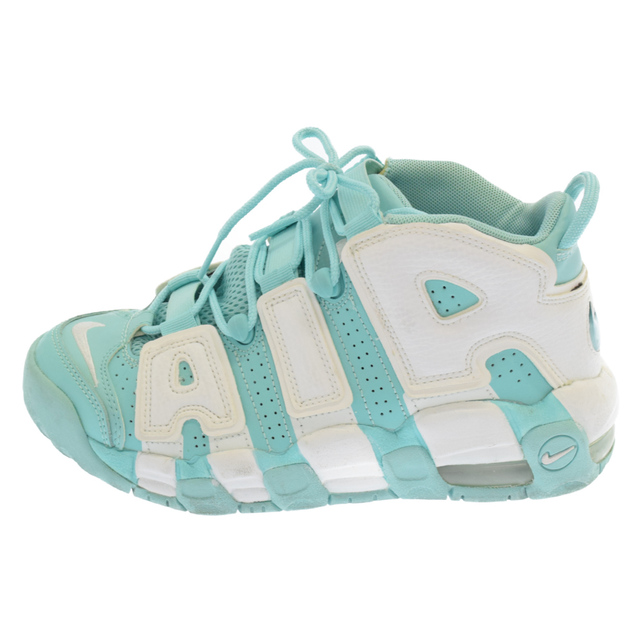 NIKE(ナイキ)のNIKE ナイキ AIR MORE UPTEMPO GS エア モア アップテンポ GS ハイカットスニーカー 415082-300 US 4Y グリーン/ホワイト レディースの靴/シューズ(スニーカー)の商品写真