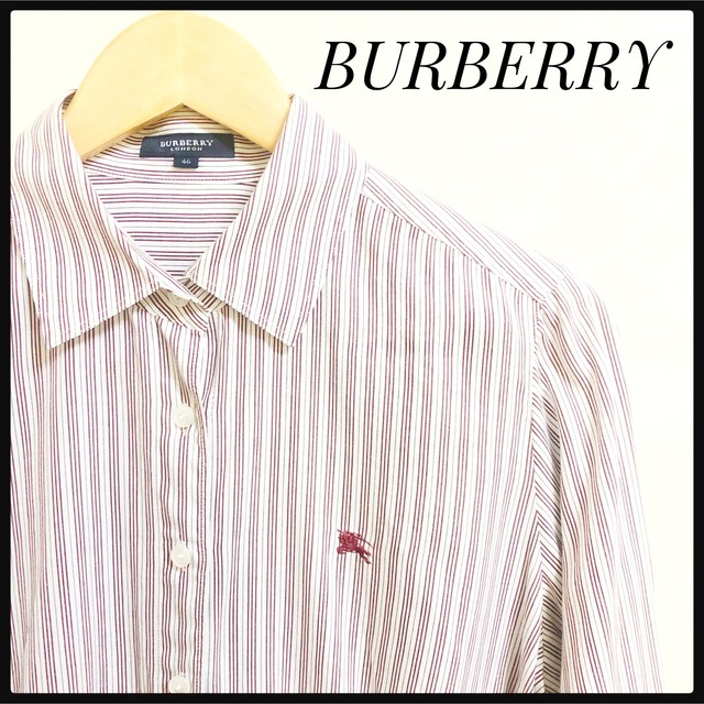 BURBERRY LONDON バーバリー　ストライプ　ドレスシャツ　46