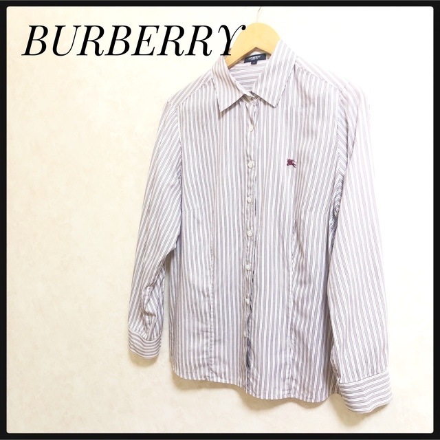 BURBERRY - BURBERRY LONDON バーバリー ストライプ ドレスシャツ 46の