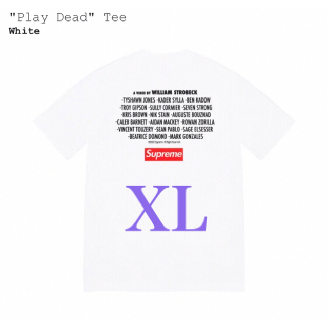 Supreme Play Dead Tee XLサイズトップス