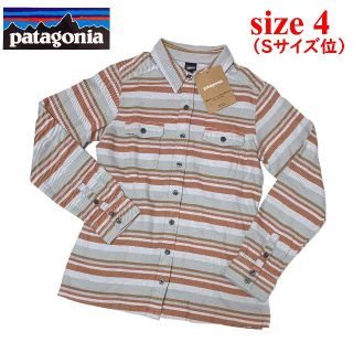 パタゴニア(patagonia)の新品　サイズ4/S相当　パタゴニア　レディース　ロングスリーブ フランネルシャツ(シャツ/ブラウス(長袖/七分))