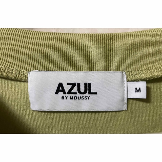 AZUL by moussy(アズールバイマウジー)のAZUL BY MOUSSY Mサイズ ライトグリーン ベルト シャツ レディースのトップス(Tシャツ(半袖/袖なし))の商品写真