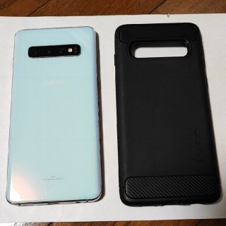 サムスン(SAMSUNG)のGalaxy s10 本体 SCV41 au Spigenケース等(スマートフォン本体)