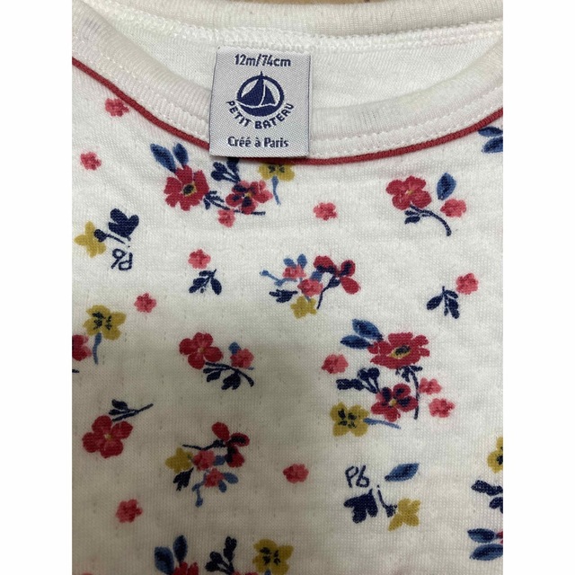 PETIT BATEAU - プチバトー小花柄ワンピース70㎝（74㎝）の通販 by