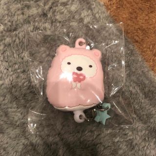 すみっコぐらし　ラバーリールキーチェーン　しろくま(キャラクターグッズ)