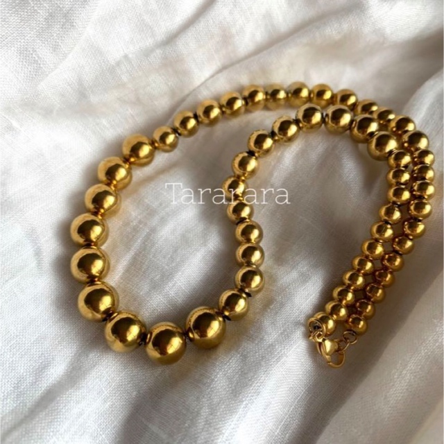 ●handmadeステンレスvariousballネックレスG●金属アレルギ対応 ハンドメイドのアクセサリー(ネックレス)の商品写真