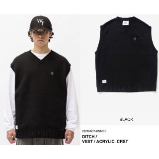 ダブルタップス(W)taps)のBLACK L 22AW WTAPS DITCH / VEST / ACRYLI(ベスト)