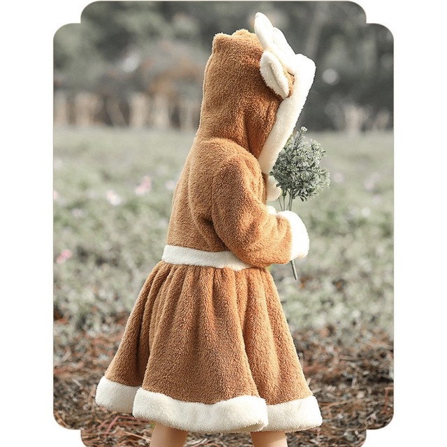 【新品】クリスマス 衣装 トナカイ コスプレ クリスマス 子供 キッズ k キッズ/ベビー/マタニティのキッズ服女の子用(90cm~)(ワンピース)の商品写真