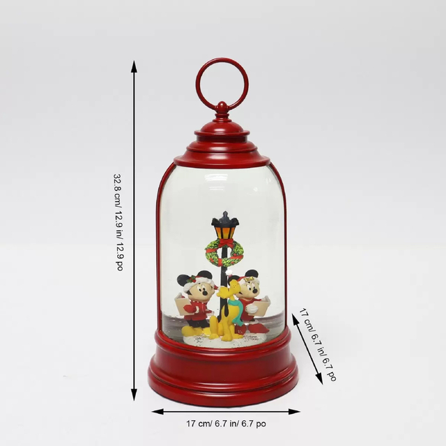 Disney(ディズニー)のDisney ランタン ミッキー&ミニーの聖歌隊　スノードーム　LED インテリア/住まい/日用品のインテリア小物(置物)の商品写真