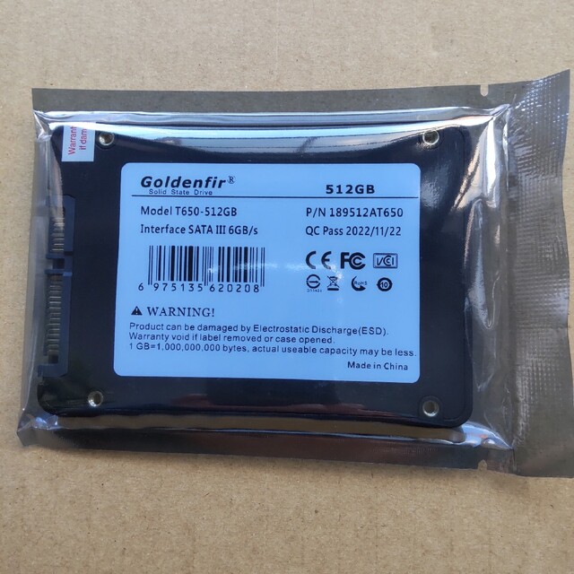 Goldenfir SSD 512GB スマホ/家電/カメラのPC/タブレット(PCパーツ)の商品写真