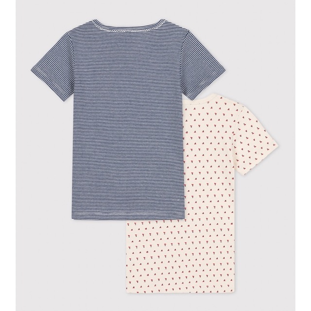 PETIT BATEAU - プチバトー 新品 半袖 Tシャツ 2枚組 8ans/128cmの通販 ...