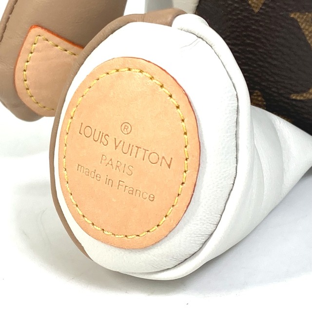 ルイヴィトン LOUIS VUITTON ドゥドゥ ルイ テディベア GI0142 モノグラム 熊 人形 ベア ぬいぐるみ レザー ホワイト 美品