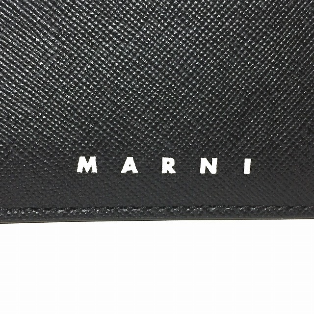 Marni(マルニ)のマルニ カードケース - 黒×ネイビー レディースのファッション小物(名刺入れ/定期入れ)の商品写真