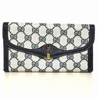 Gucci - グッチ 長財布 オールドグッチ/GG柄 がま口の通販 by ブラン