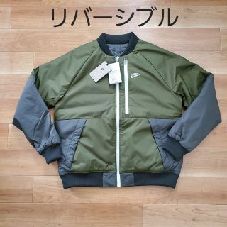 新品◆(L)ナイキ メンズジャケット/ジャンパー/厚手中綿入り /黒/バクプリ