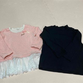 キッズズー(kid’s zoo)の女児トップス90センチ2点セット(Tシャツ/カットソー)