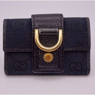 グッチ(Gucci)の【特価】 GUCCI グッチ キーケース　黒　外観特上品(キーケース)