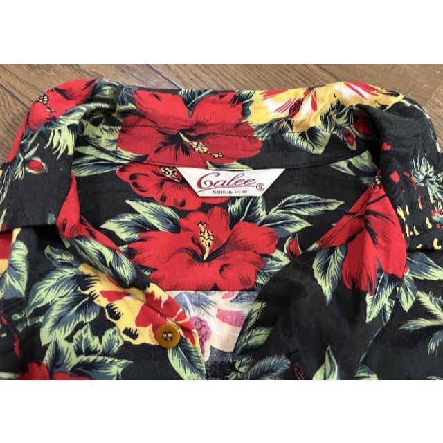 CALEE - *Calee レーヨン フラワー 総柄 長袖 アロハシャツ CALEE - *Calee レーヨン フラワー 総柄 長袖 アロハシャツ