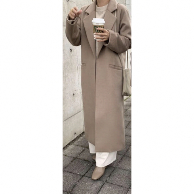 ネイビーシー 値下げ♡フェイクウールロングコート♡数回使用♡値下げ