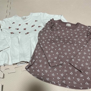 プティマイン(petit main)のプティマイン　女児トップス90センチ　2枚セット(Tシャツ/カットソー)