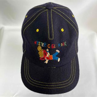 ヒステリックグラマー(HYSTERIC GLAMOUR)の【新品レア】ヒステリックグラマー 超かわいい！ベイビー刺繍ロゴ！ウールキャップ紺(キャップ)