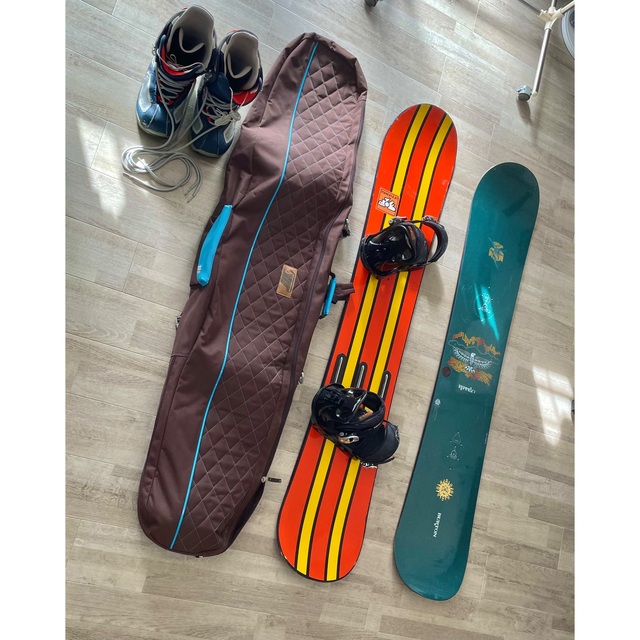 Burton バートン スノーボード×２ バインディング ブーツ ケース ５点