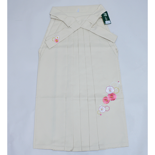 袴 単品 無地刺繍 紐裏花刺繍柄 白地 袴丈87,91,95cm NO38358(振袖)