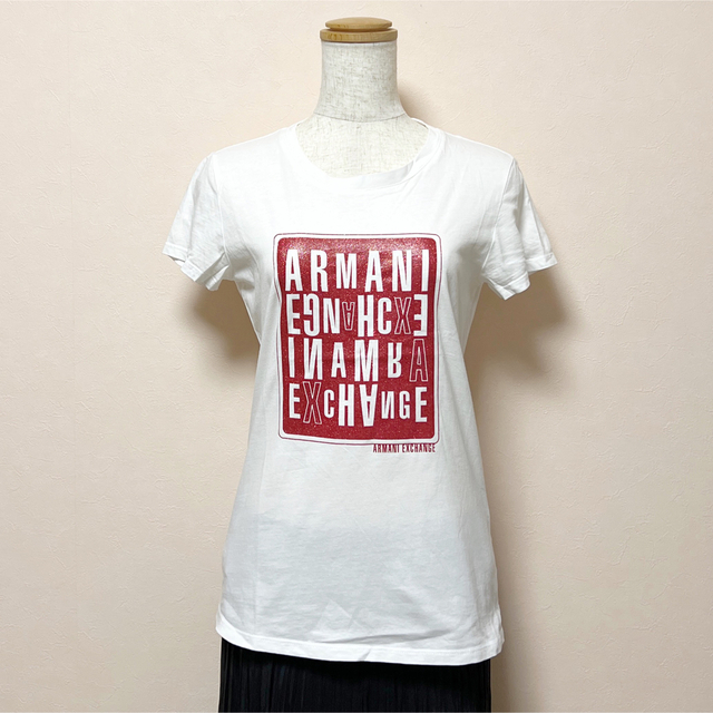 ARMANI EXCHANGE(アルマーニエクスチェンジ)の新品ARMANI EXCHANGEアルマーニエクスチェンジ✨Tシャツ ホワイトS レディースのトップス(Tシャツ(半袖/袖なし))の商品写真