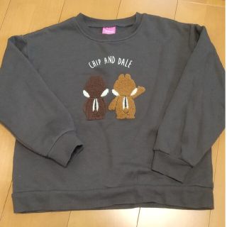 チップとデール 裏起毛カットソー 130サイズ(Tシャツ/カットソー)