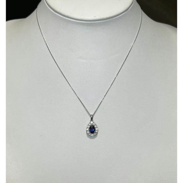 天然 ブルーサファイア ダイヤ ネックレス1.19ct pt900/850 r 3