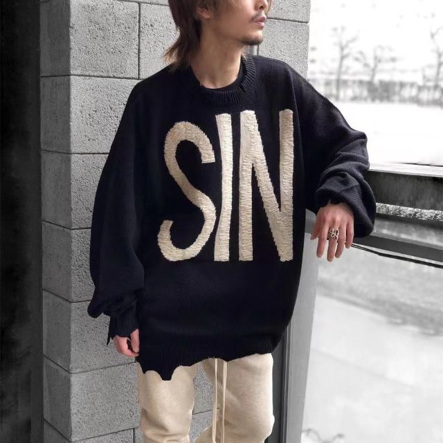 saint michael clf knit セントマイケル SIN ニット L-