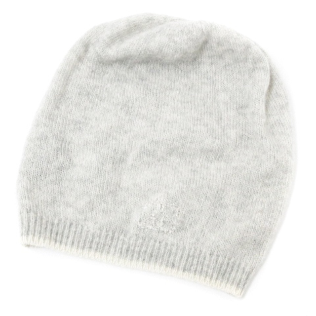 未使用品】 良品 シャネル - CHANEL ニット帽 グレー シルク カシミヤ
