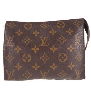 ルイヴィトン(LOUIS VUITTON)の【LOUIS VUITTON】ルイ・ヴィトン ポッシュトワレット19 ヴィンテージ M47544 モノグラムキャンバス 茶 ユニセックス ポーチ(ポーチ)