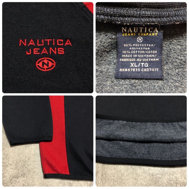 NAUTICA(ノーティカ)のノーティカジーンズ☆刺繍ロゴ入りサイドハーフジップラインジャージスウェット メンズのトップス(ジャージ)の商品写真