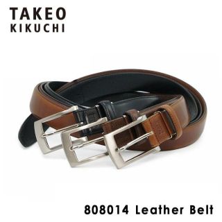 タケオキクチ(TAKEO KIKUCHI)の33新品TAKEO KIKUCHIタケオキクチ本革メンズベルト日本製チョコ(ベルト)