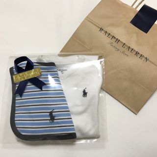 ラルフローレン(Ralph Lauren)のプチギフト♡手足カバー付きロンパース スタイセット(ロンパース)