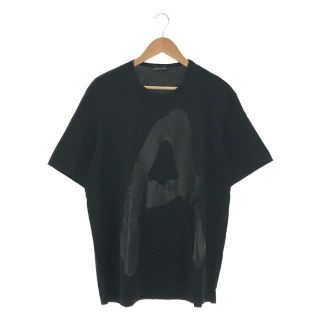 ラッドミュージシャン(LAD MUSICIAN)の【美品】  LAD MUSICIAN / ラッドミュージシャン | コットン クルーネック フロントロゴ Tシャツ カットソー | 42 | ブラック | メンズ(Tシャツ/カットソー(半袖/袖なし))