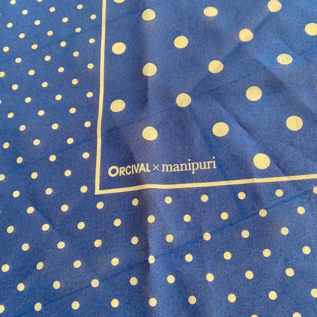 manipuri(マニプリ)の【ORCIVAL × manipuri】コットンスカーフ ドット　 レディースのファッション小物(バンダナ/スカーフ)の商品写真