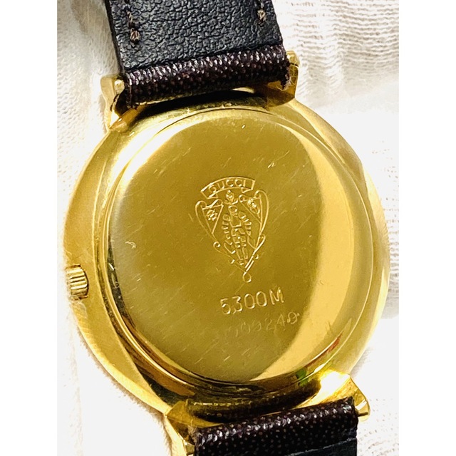 美品! GUCCI グッチ 電池&ベルト新品交換済み メンズ腕時計 ブラック