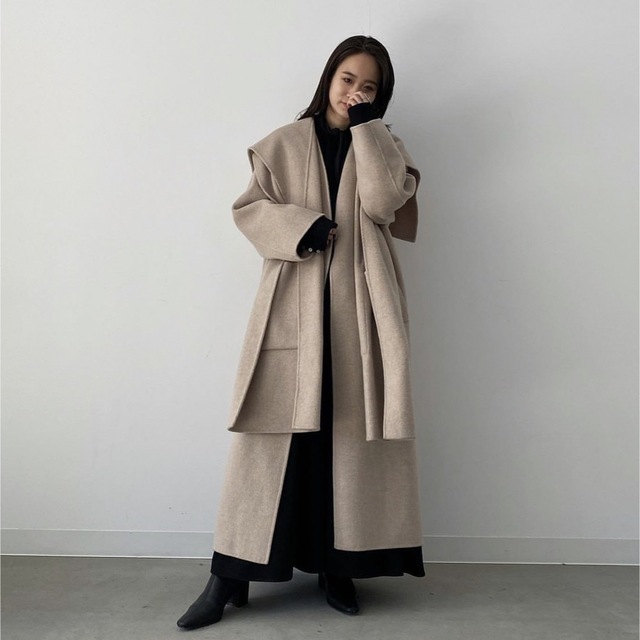 louren doubleface muffler wool coat - ロングコート