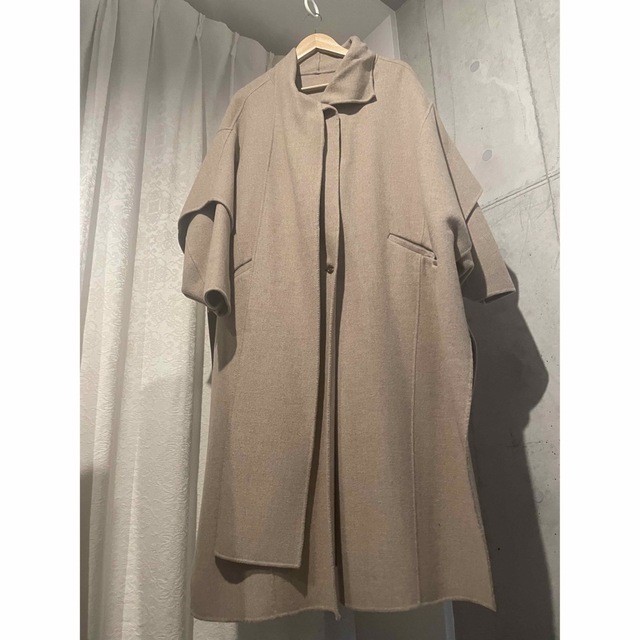 louren doubleface muffler wool coat