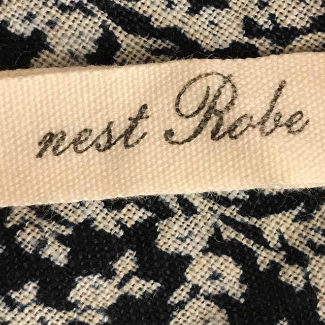 nest Robe(ネストローブ)のnest robe / ネストローブ | インディゴ染め 小花柄 大判 ストール | インディゴ レディースのファッション小物(ストール/パシュミナ)の商品写真