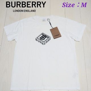 バーバリー(BURBERRY)の👽❤様専用★バーバリー ロゴグラフィック Tシャツ 半袖カットソー ホワイト(Tシャツ/カットソー(半袖/袖なし))